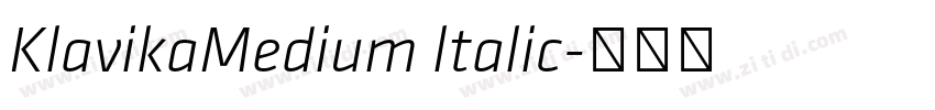 KlavikaMedium ltalic字体转换